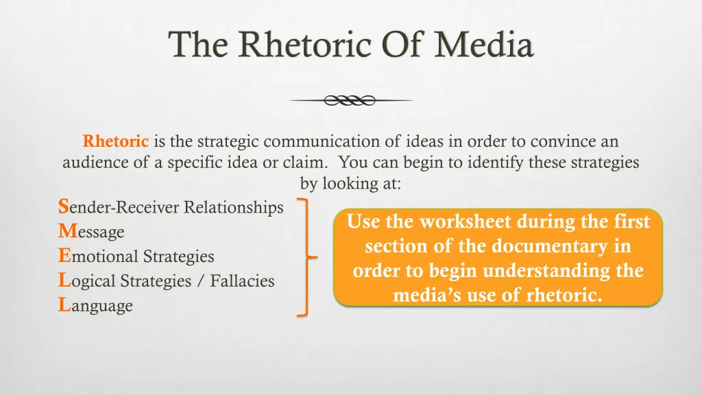 the rhetoric of media