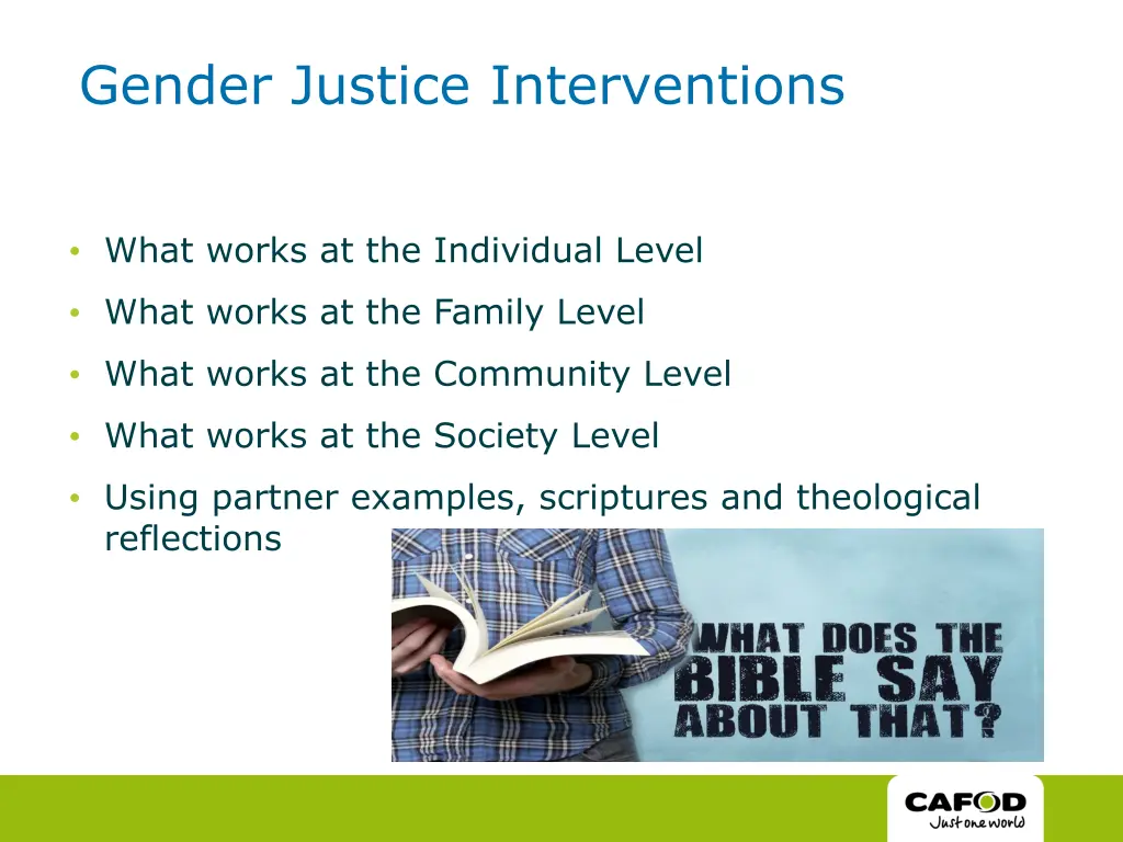 gender justice interventions