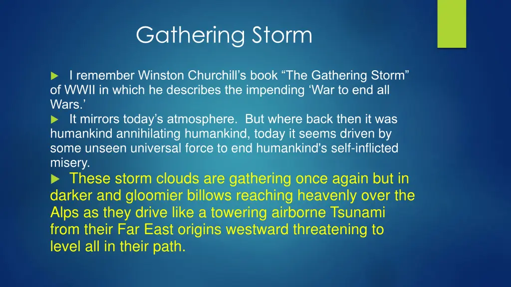 gathering storm