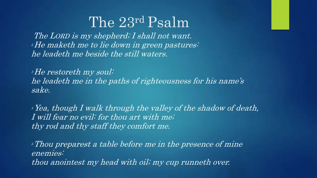 the 23 rd psalm