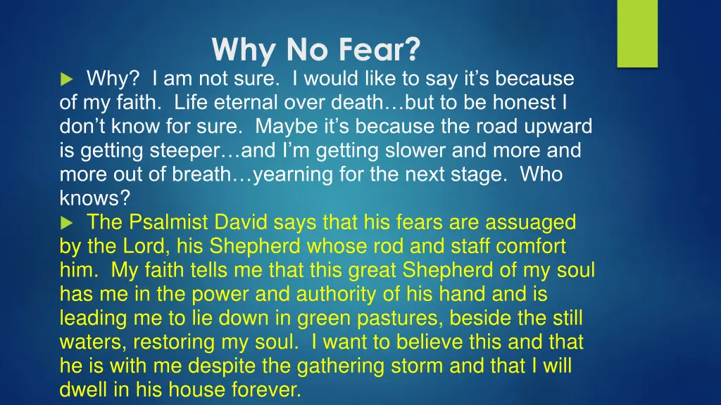 why no fear