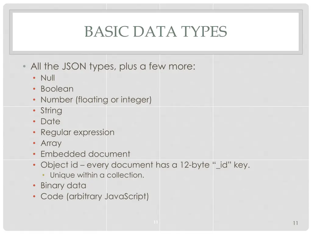 basic data types