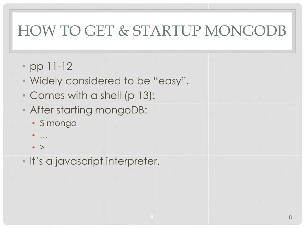 how to get startup mongodb