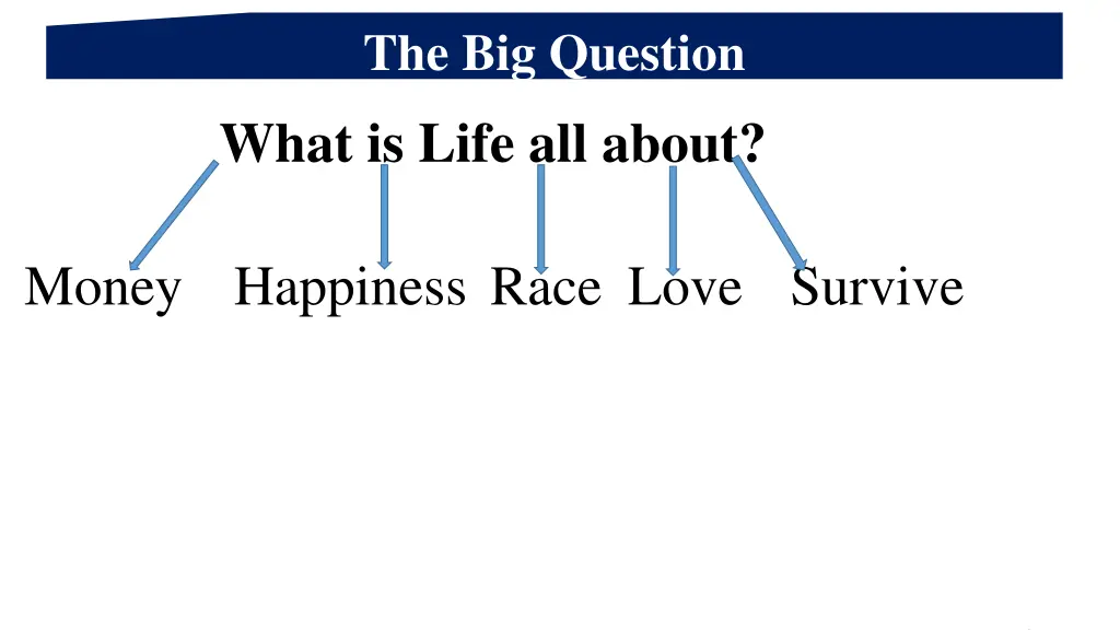 the big question what is life all about