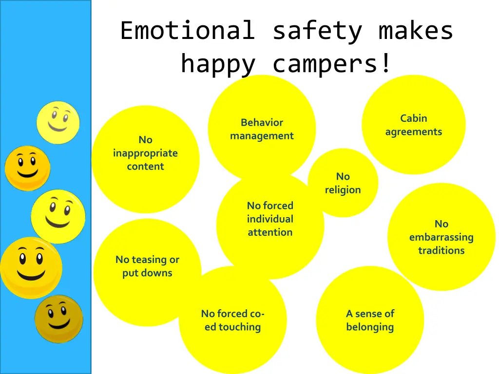 emotional safety makes happy campers