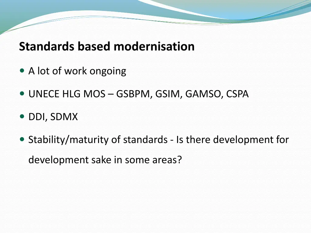 standards based modernisation