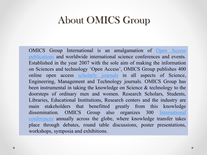 about omics group