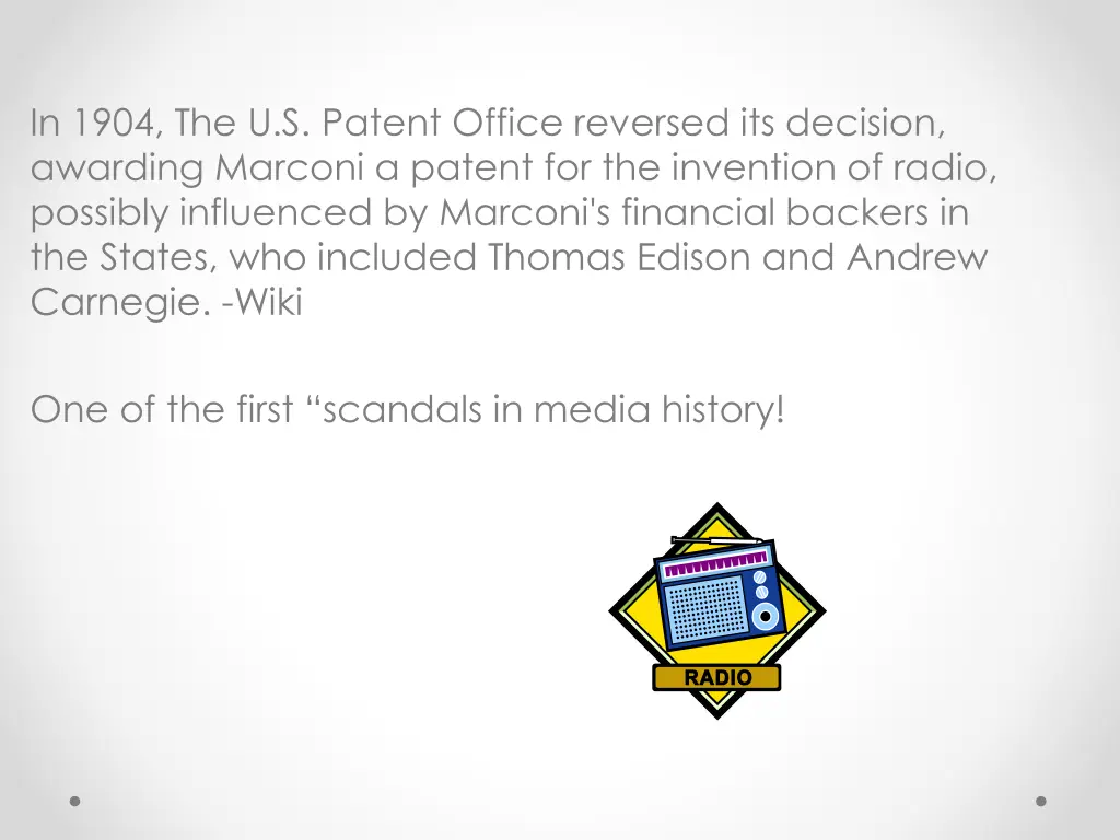 in 1904 the u s patent office reversed