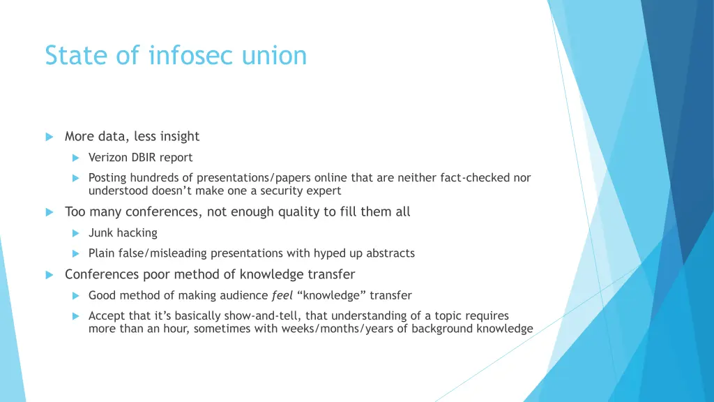 state of infosec union 2