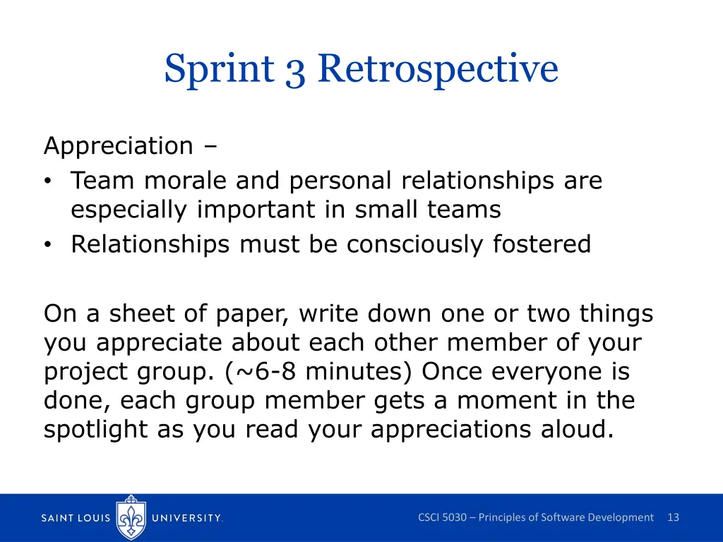 sprint 3 retrospective