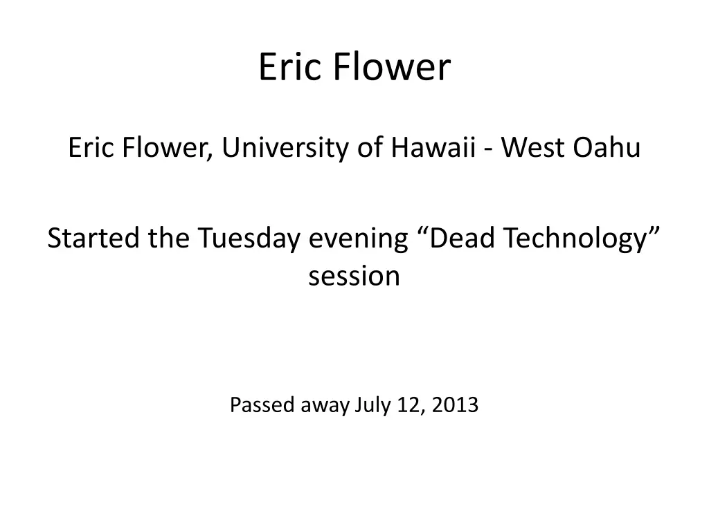 eric flower