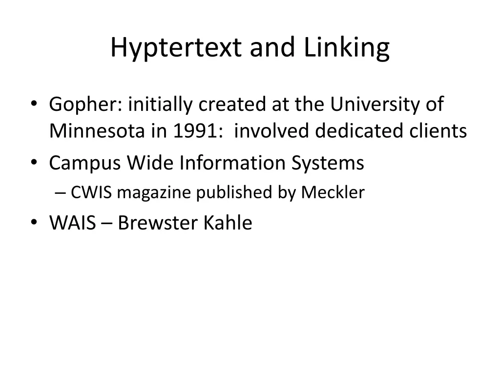 hyptertext and linking