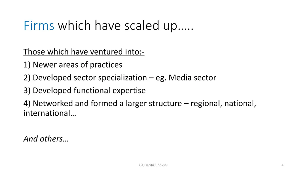 firms which have scaled up