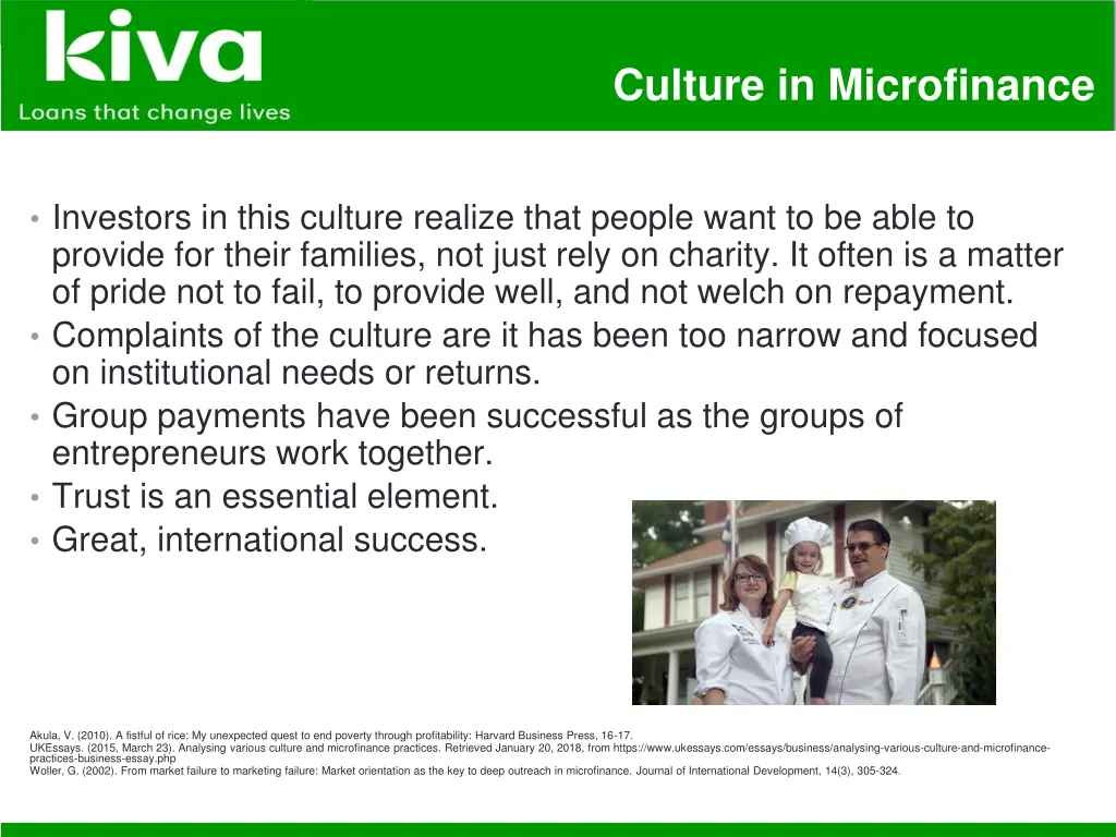 culture in microfinance