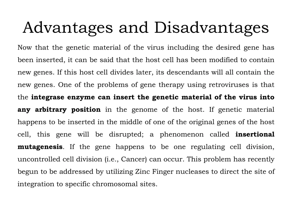 advantages and disadvantages