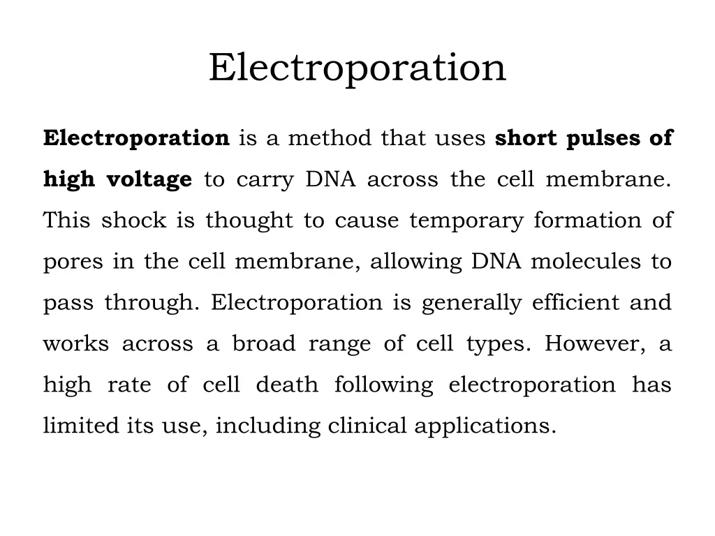 electroporation