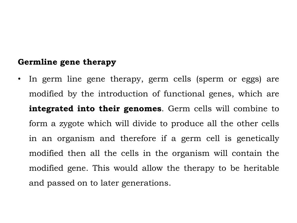 germline gene therapy