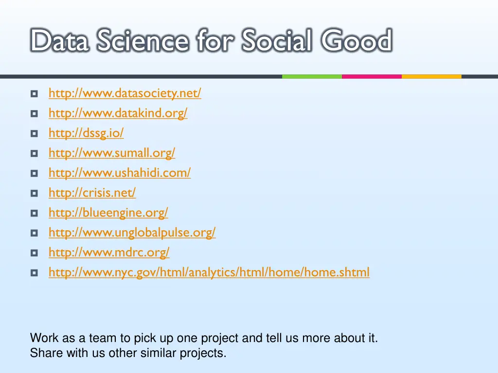 data science for social good