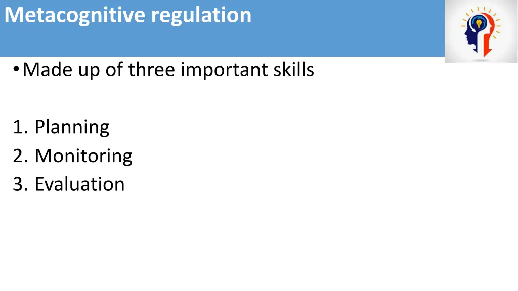 metacognitive regulation