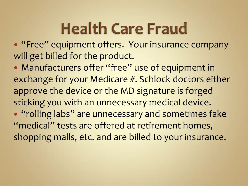 free equipment offers your insurance company will