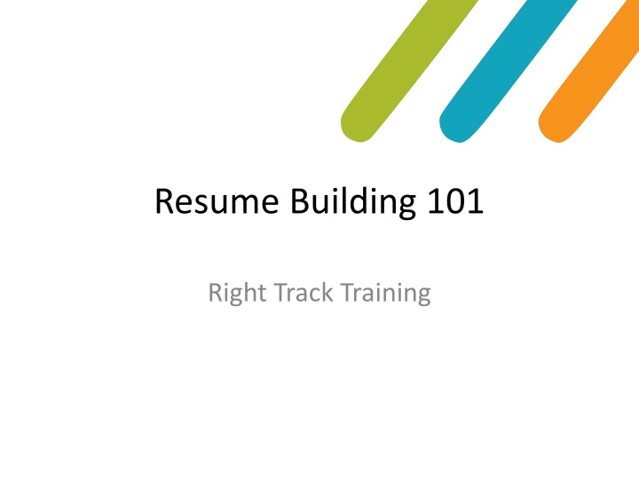 resume building 101