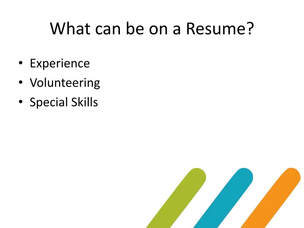 what can be on a resume