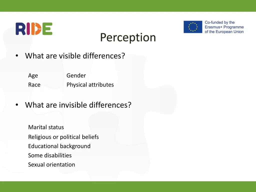 what are visible differences