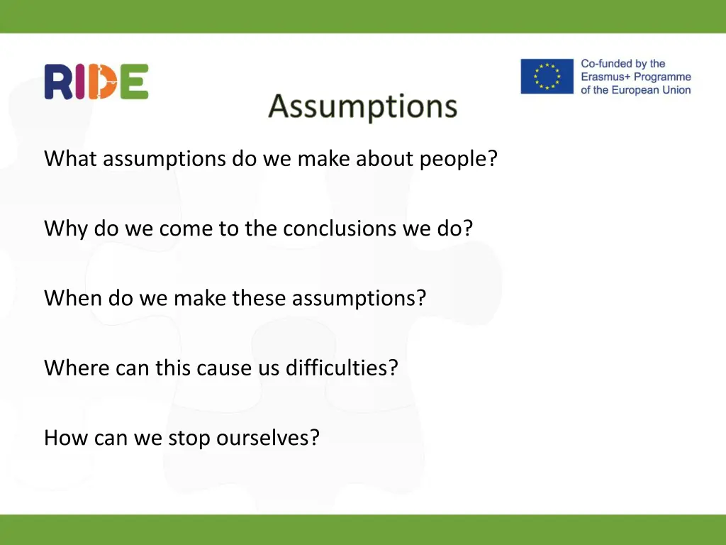 what assumptions do we make about people