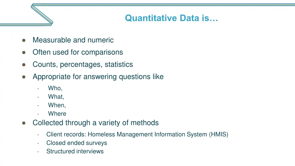 quantitative data is