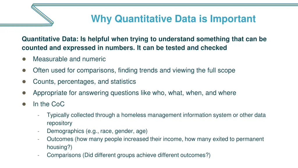 why quantitative data is important