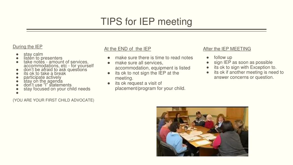 tips for iep meeting