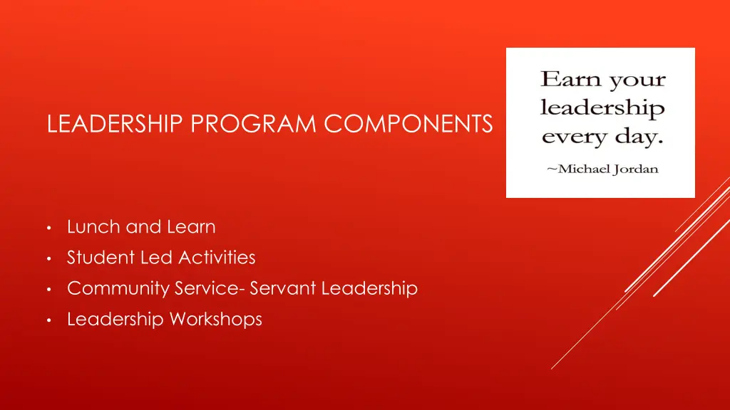 leadership program components