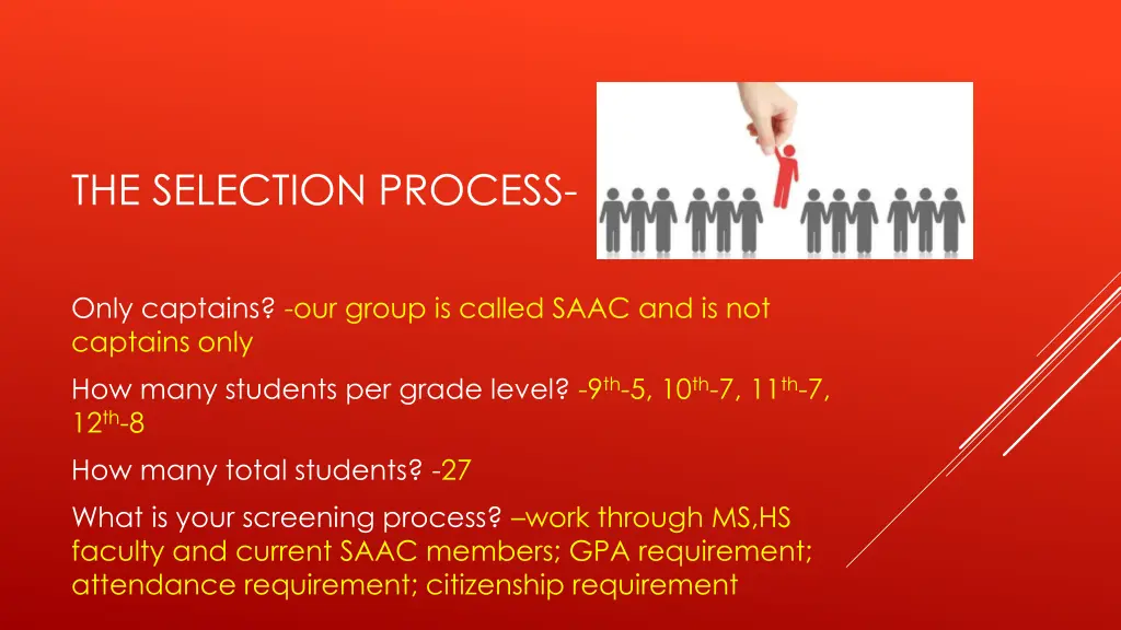 the selection process