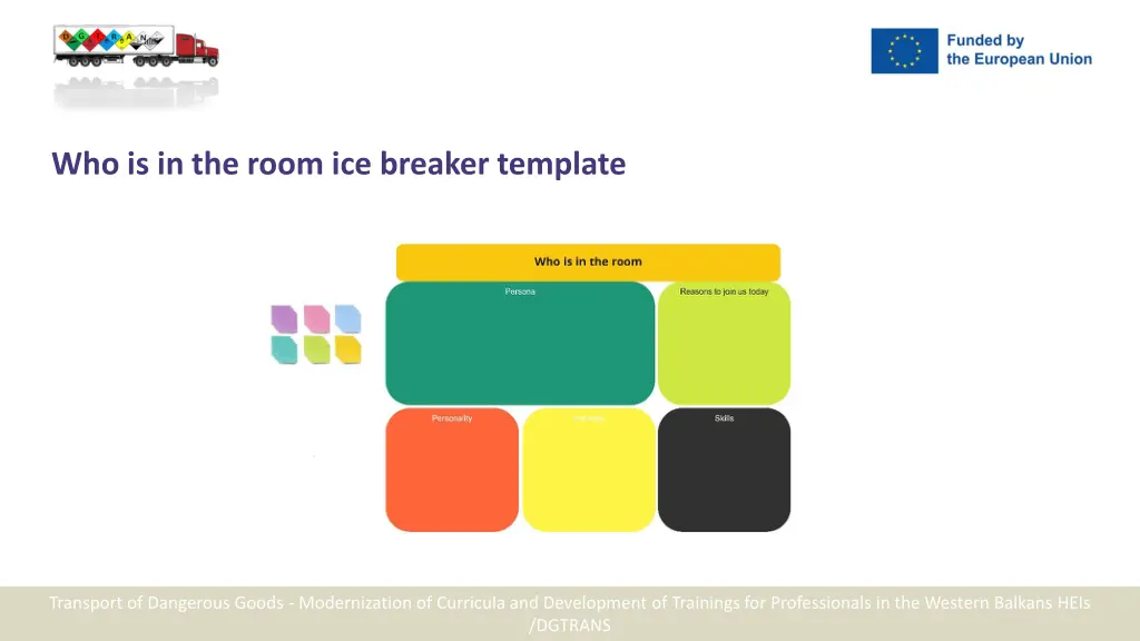 who is in the room ice breaker template