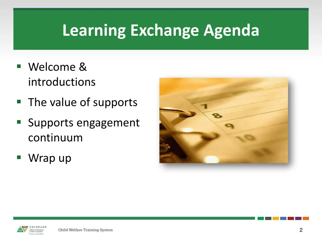 learning exchange agenda