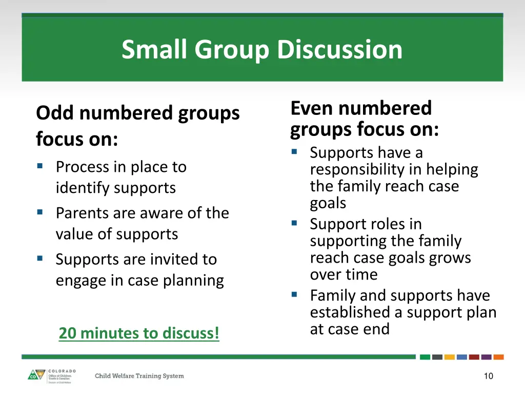 small group discussion