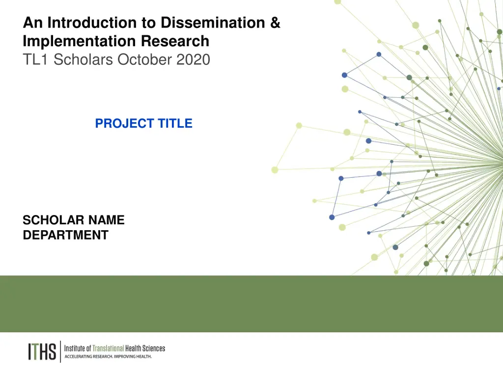 an introduction to dissemination implementation 1