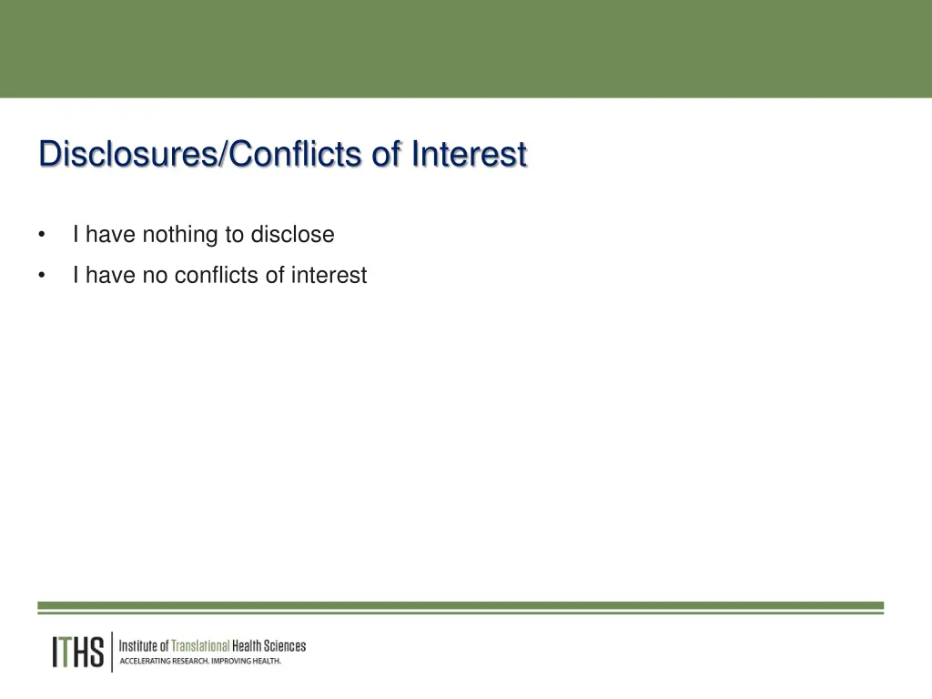 disclosures conflicts of interest