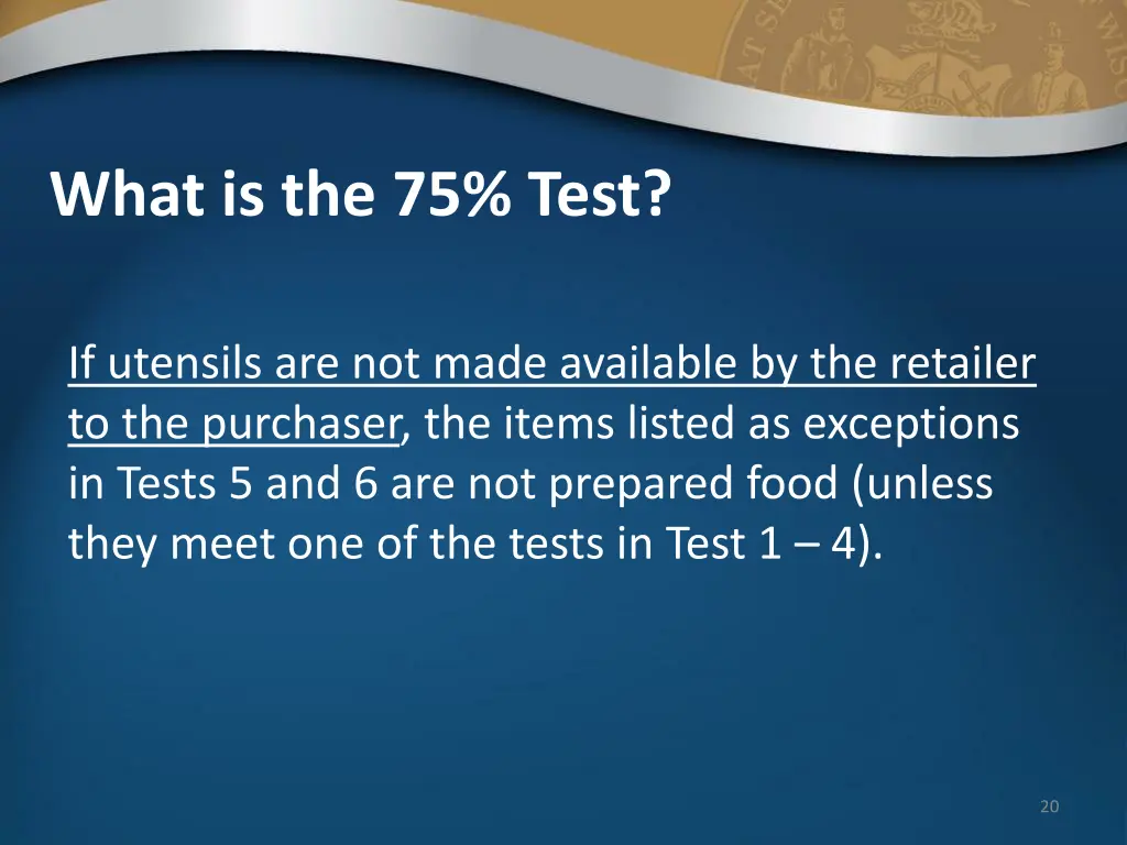 what is the 75 test 4