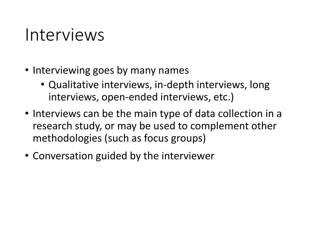 interviews