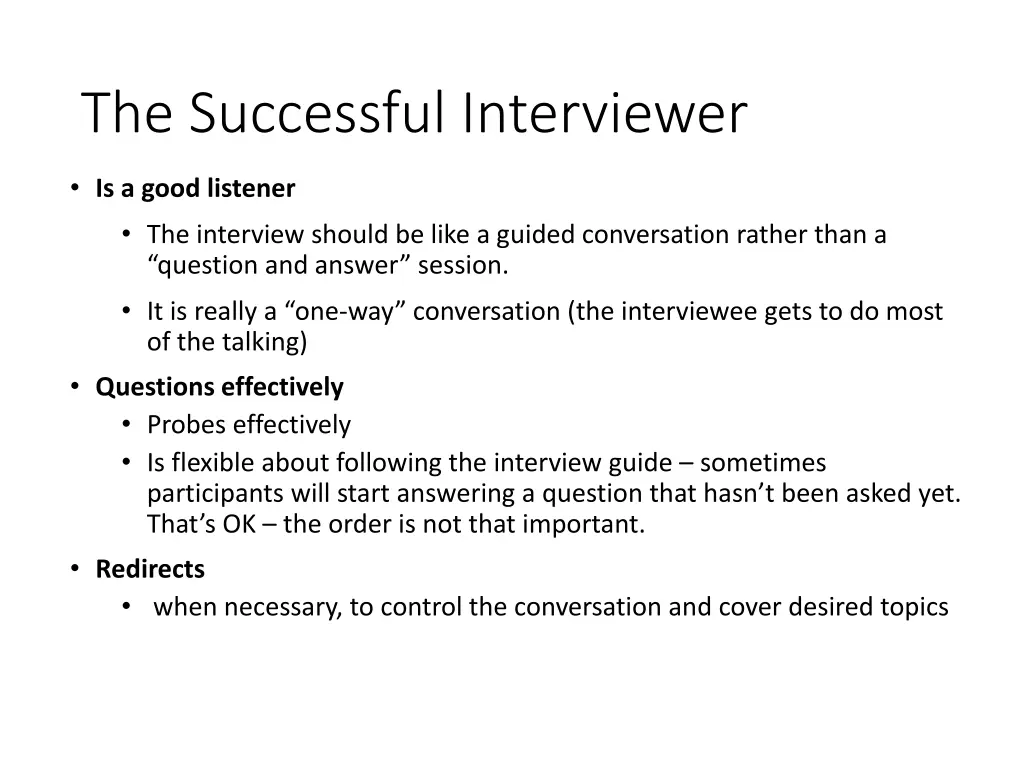 the successful interviewer 1