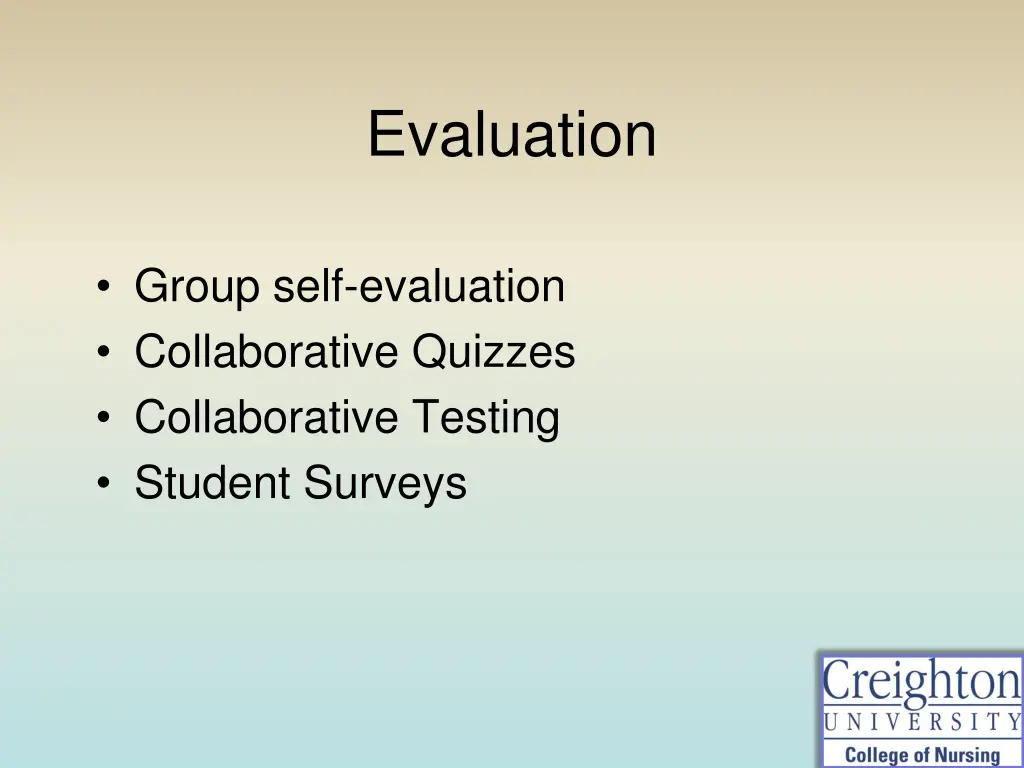 evaluation