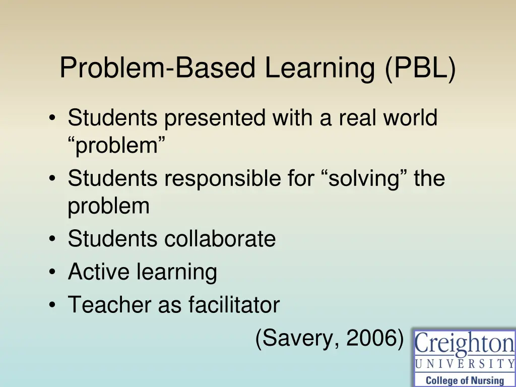 problem based learning pbl