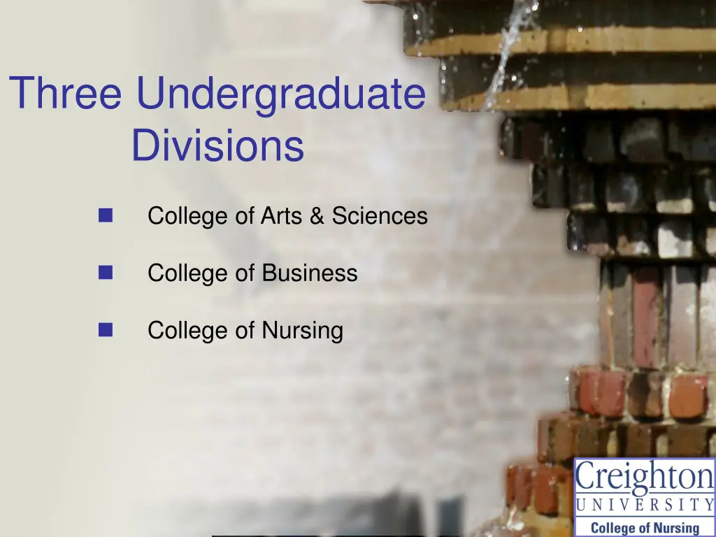 three undergraduate divisions