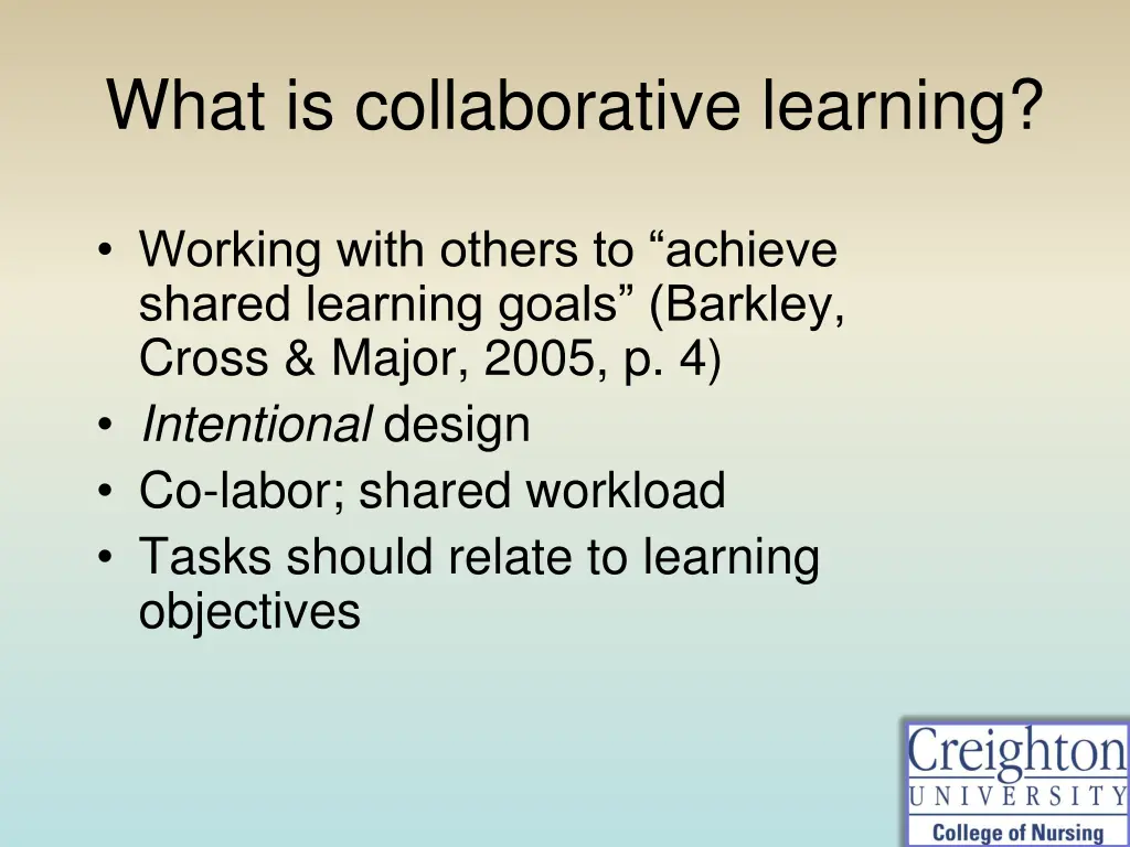 what is collaborative learning