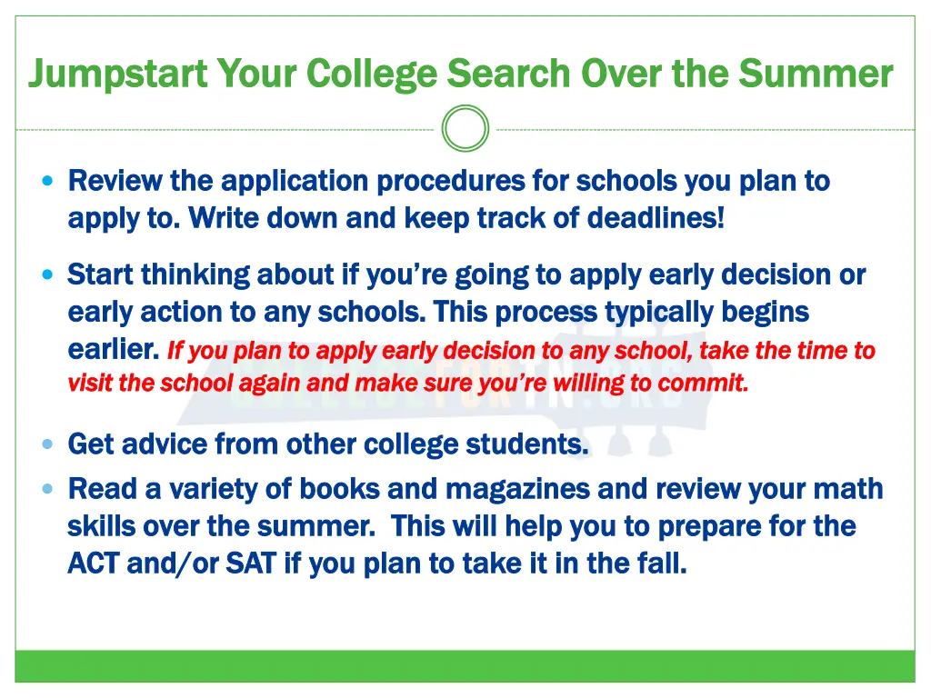 jumpstart your college search over the summer 1