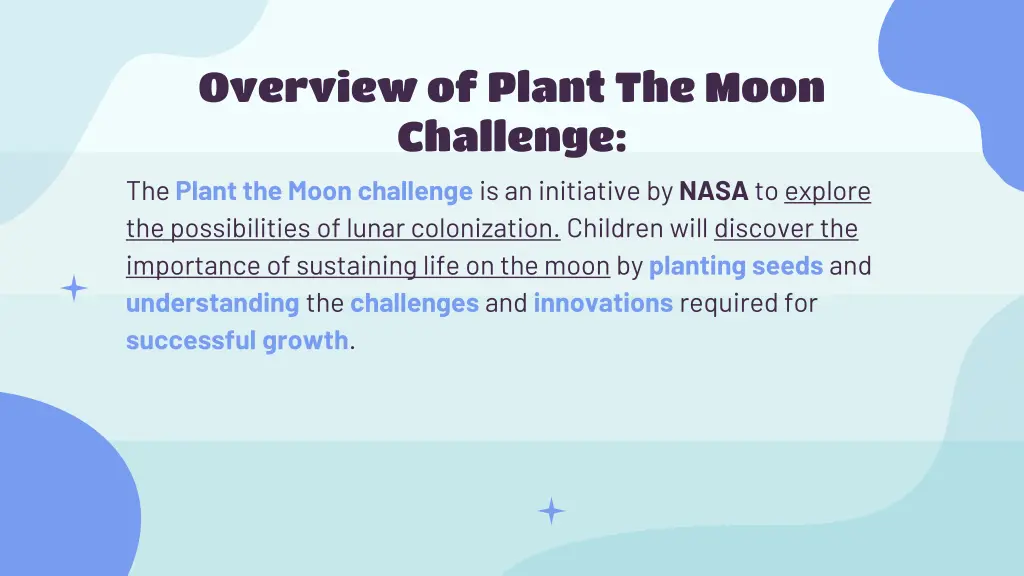 overview of plant the moon challenge