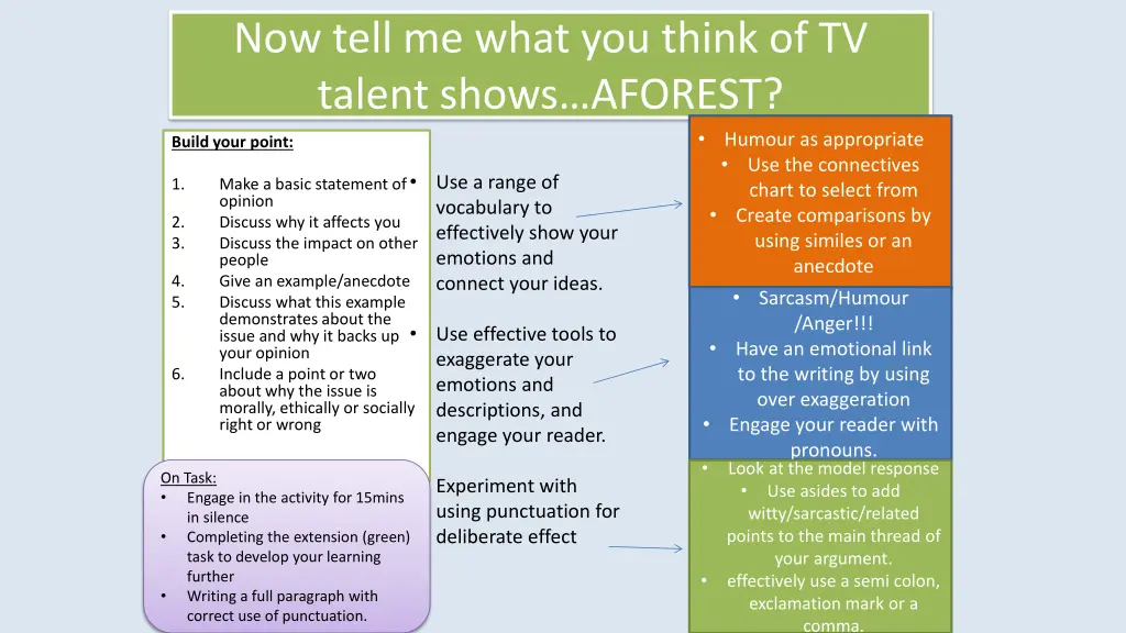 now tell me what you think of tv talent shows