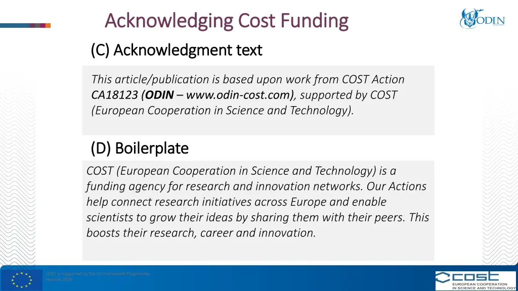 acknowledging cost funding acknowledging cost 2