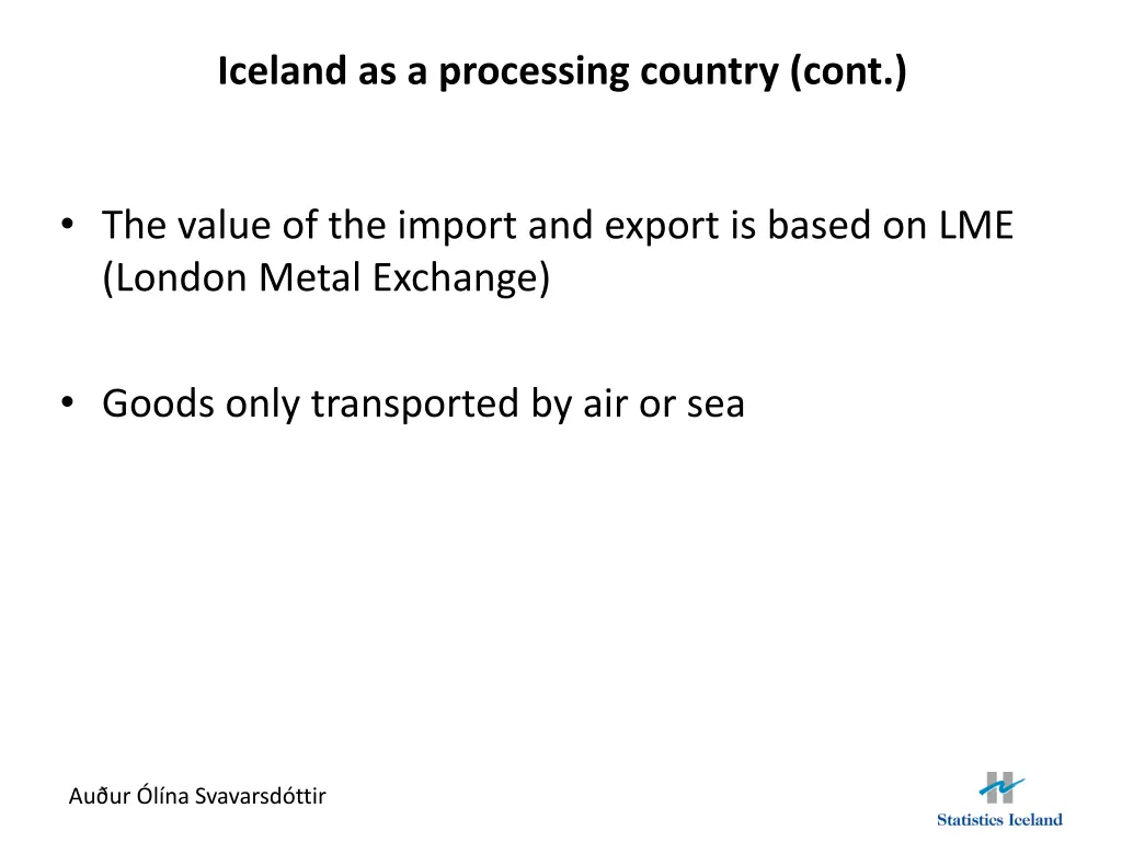 iceland as a processing country cont 1